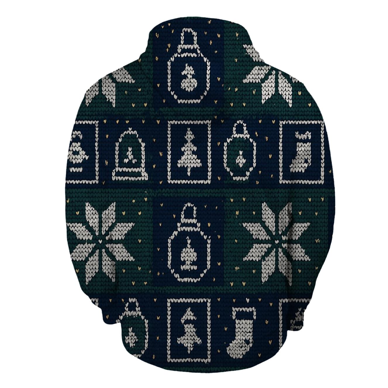 Snowflake Sweater Ornament Grid Design hoodie designs