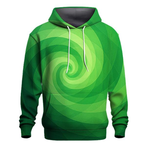 Verdant Spiral Flow printed hoodies