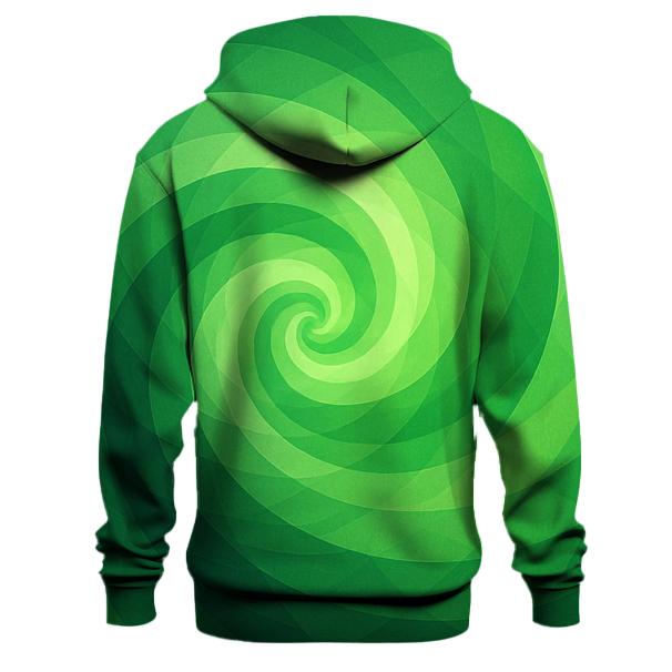 Verdant Spiral Flow printed hoodies