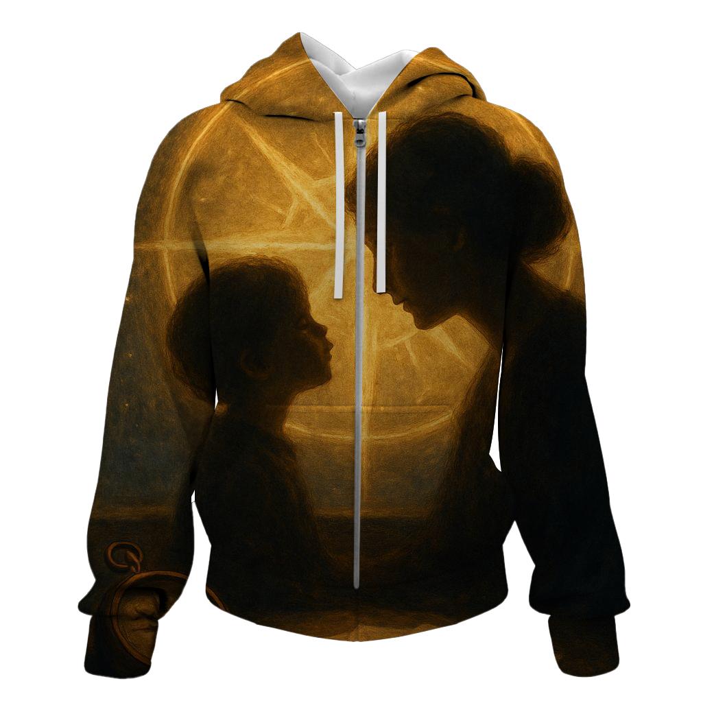 The Hearts Compass A Mothers Light embroidered hoodies