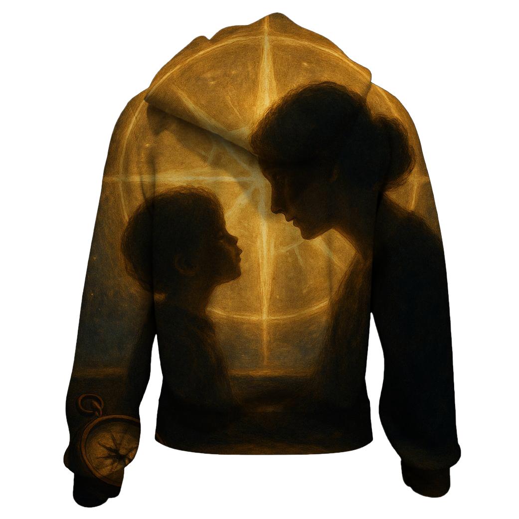 The Hearts Compass A Mothers Light embroidered hoodies