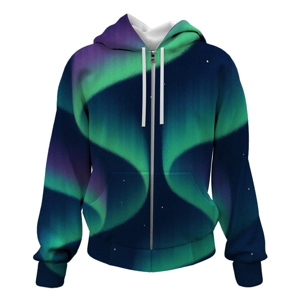 Aurora Ribbons Cascade designer hoodies