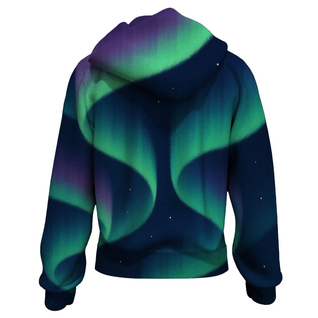 Aurora Ribbons Cascade designer hoodies