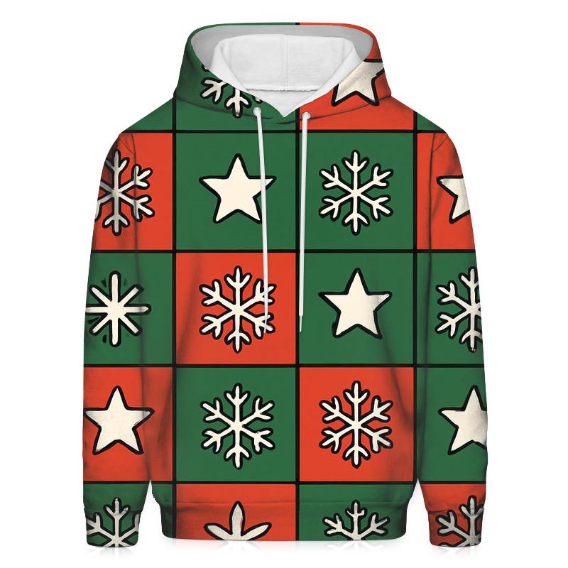 Northern Lights Checkerboard printed hoodies