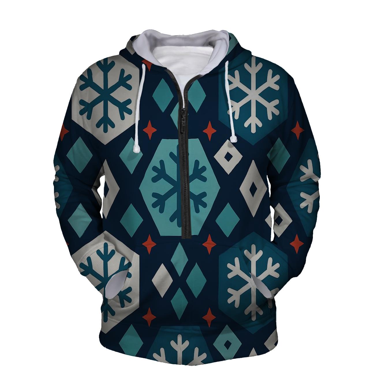 Geometric Snowflake Tapestry designer hoodies