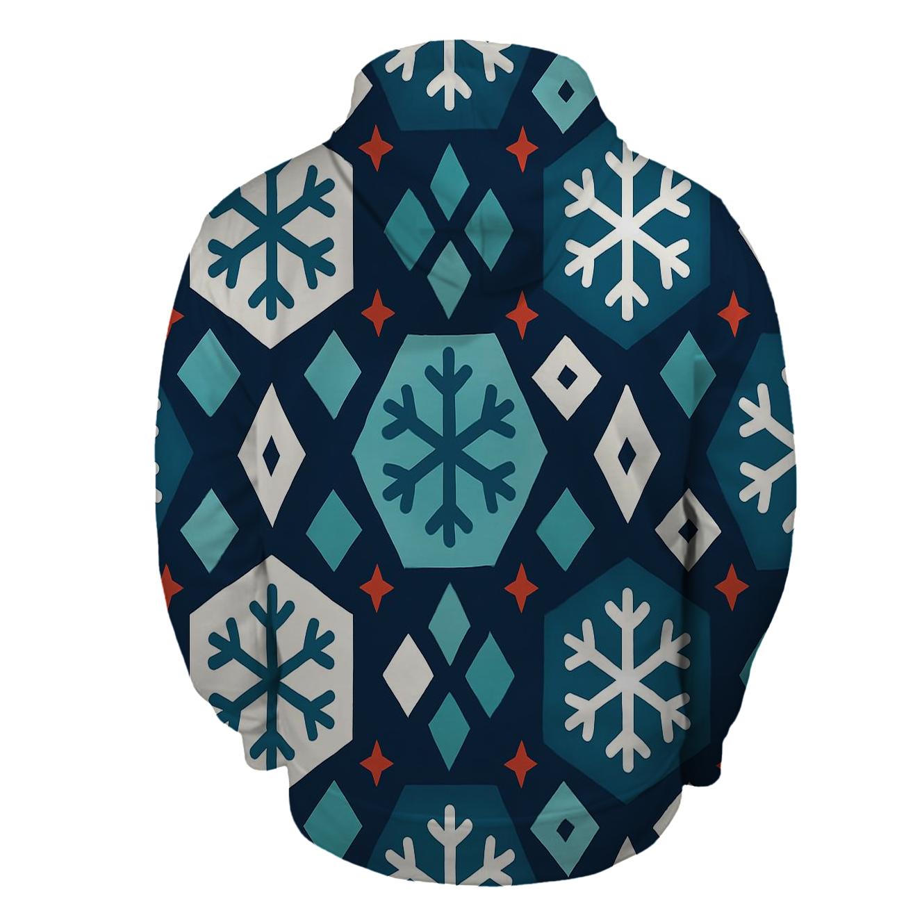 Geometric Snowflake Tapestry designer hoodies