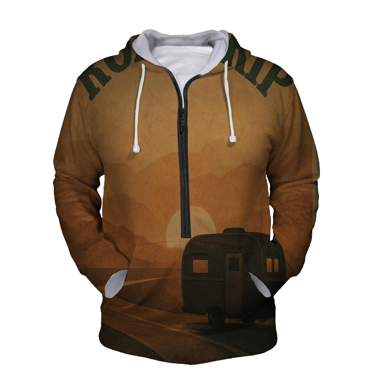 Sunset Highway Roadtrip Poster premium hoodies