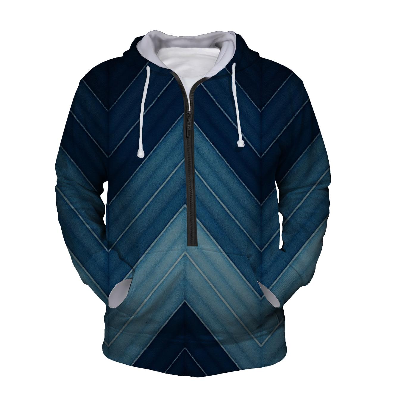 Indigo Arashi Chevron hoodies fashion