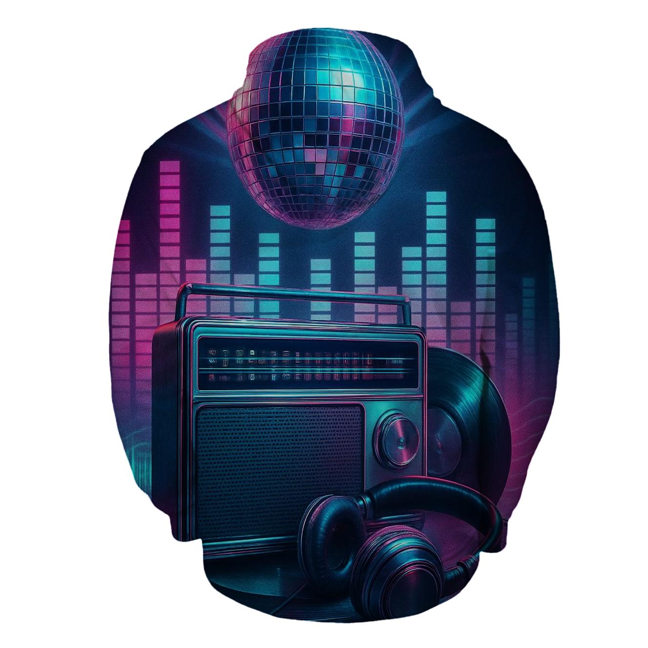 Holographic Disco Radio embroidered hoodies