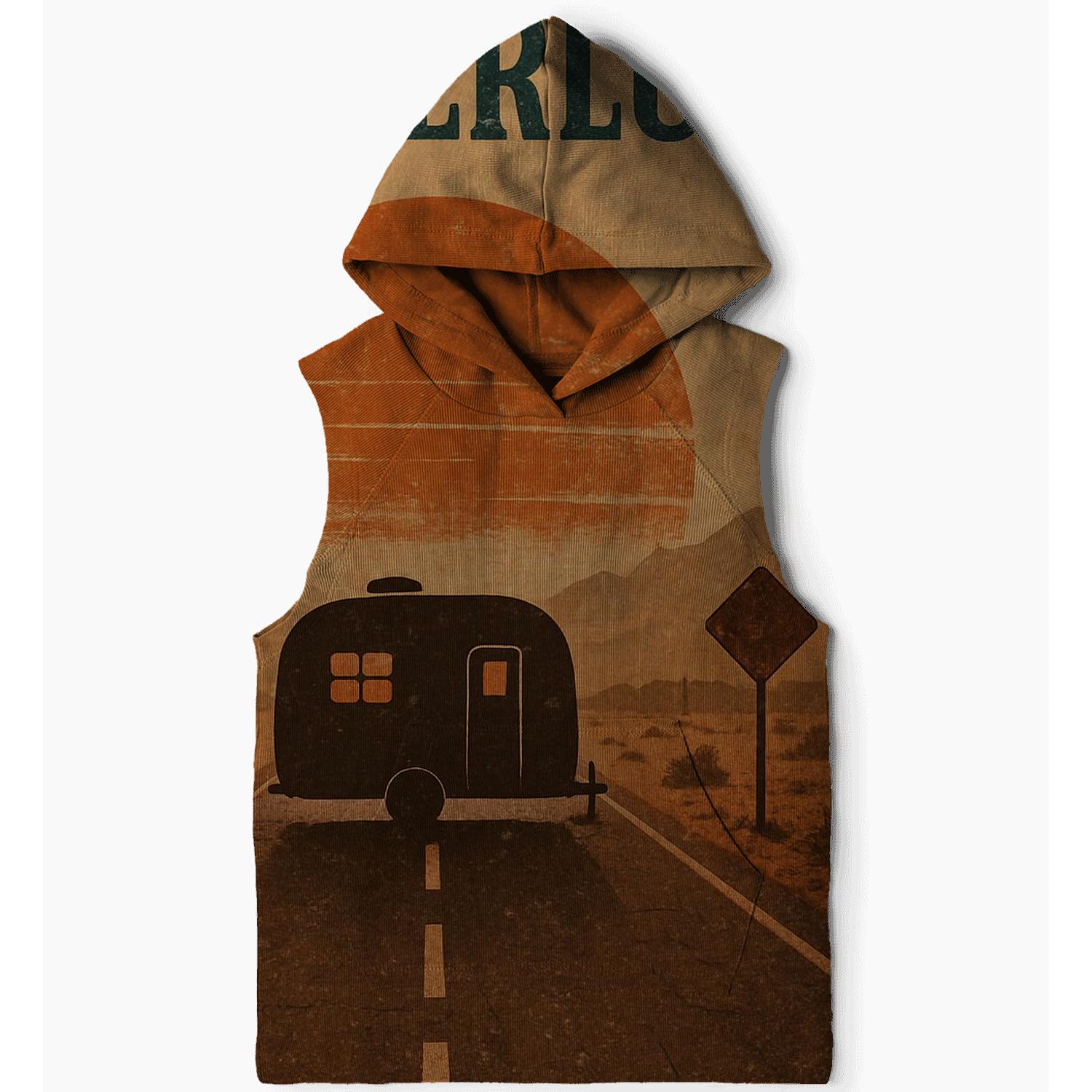 Sunset Roadtrip Camper Poster custom hoodies