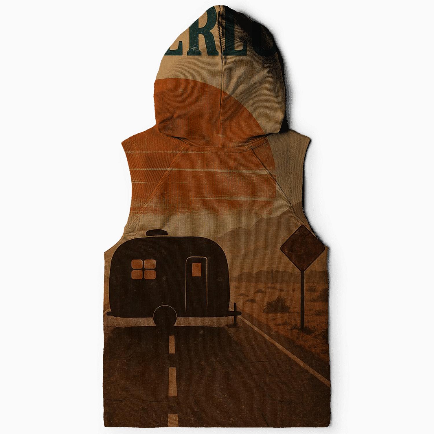 Sunset Roadtrip Camper Poster custom hoodies