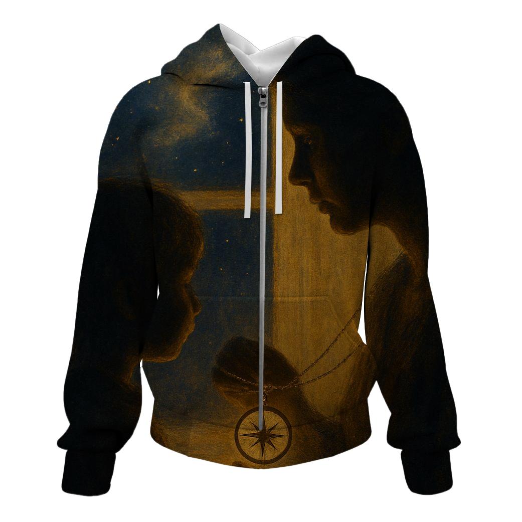 The Compass Of Her Heart printed hoodies