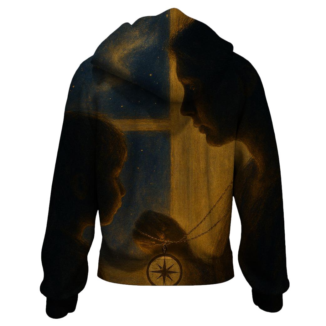 The Compass Of Her Heart printed hoodies