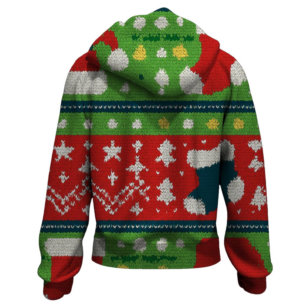 Santa Stocking Patchwork Design hoodie trends