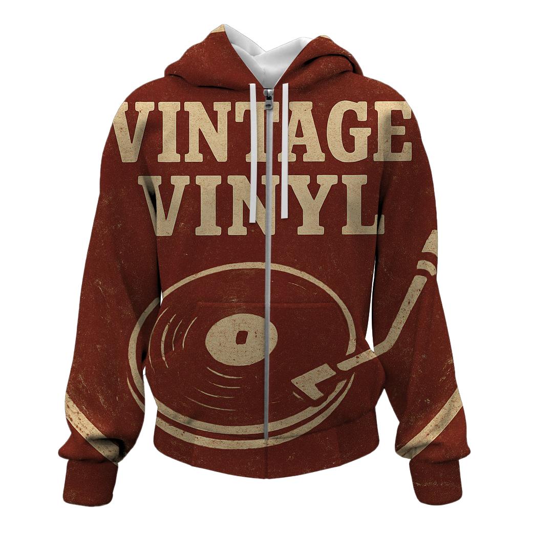 Rustic Vinyl Record Label hoodies fashion