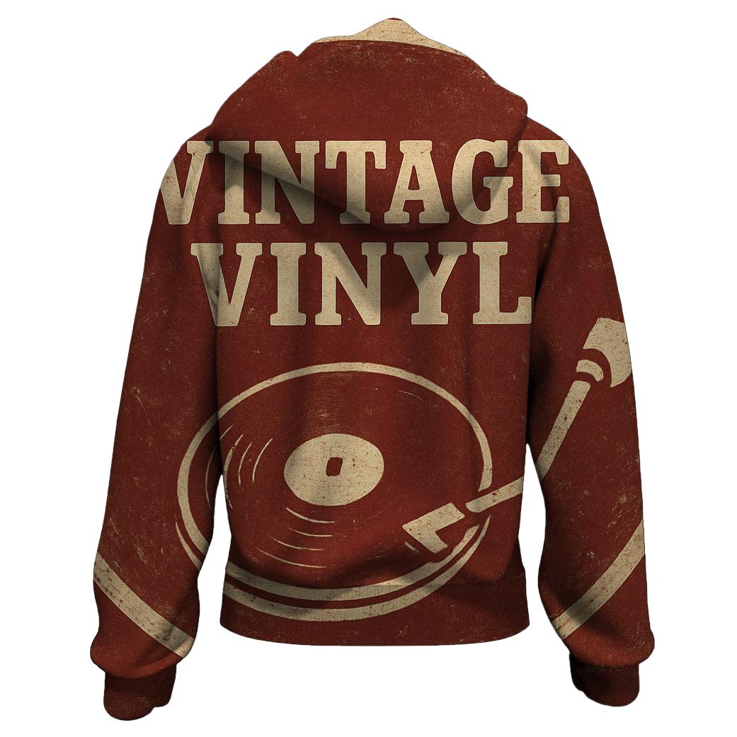 Rustic Vinyl Record Label hoodies fashion