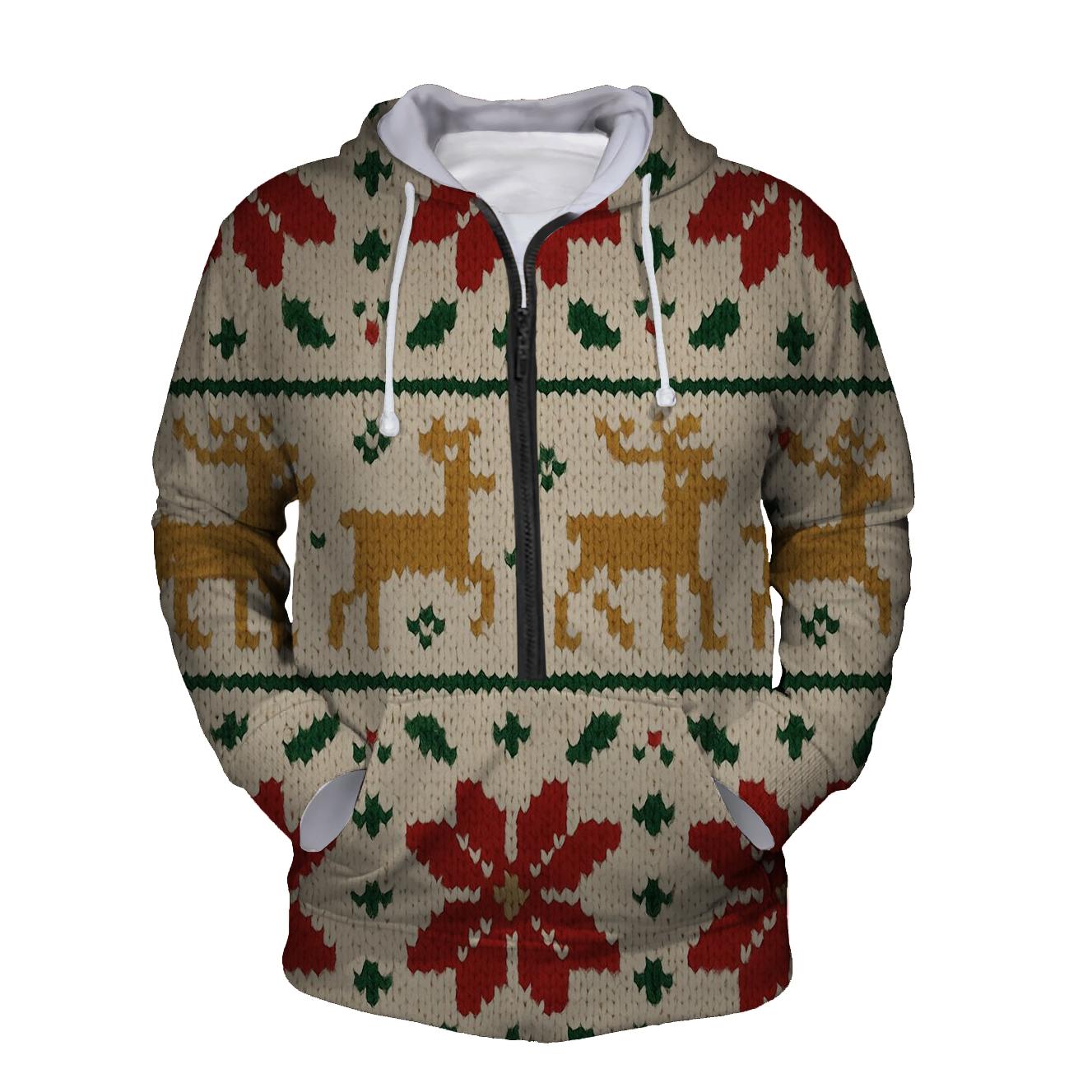 Pixel Poinsettia Parade Design hoodie designs