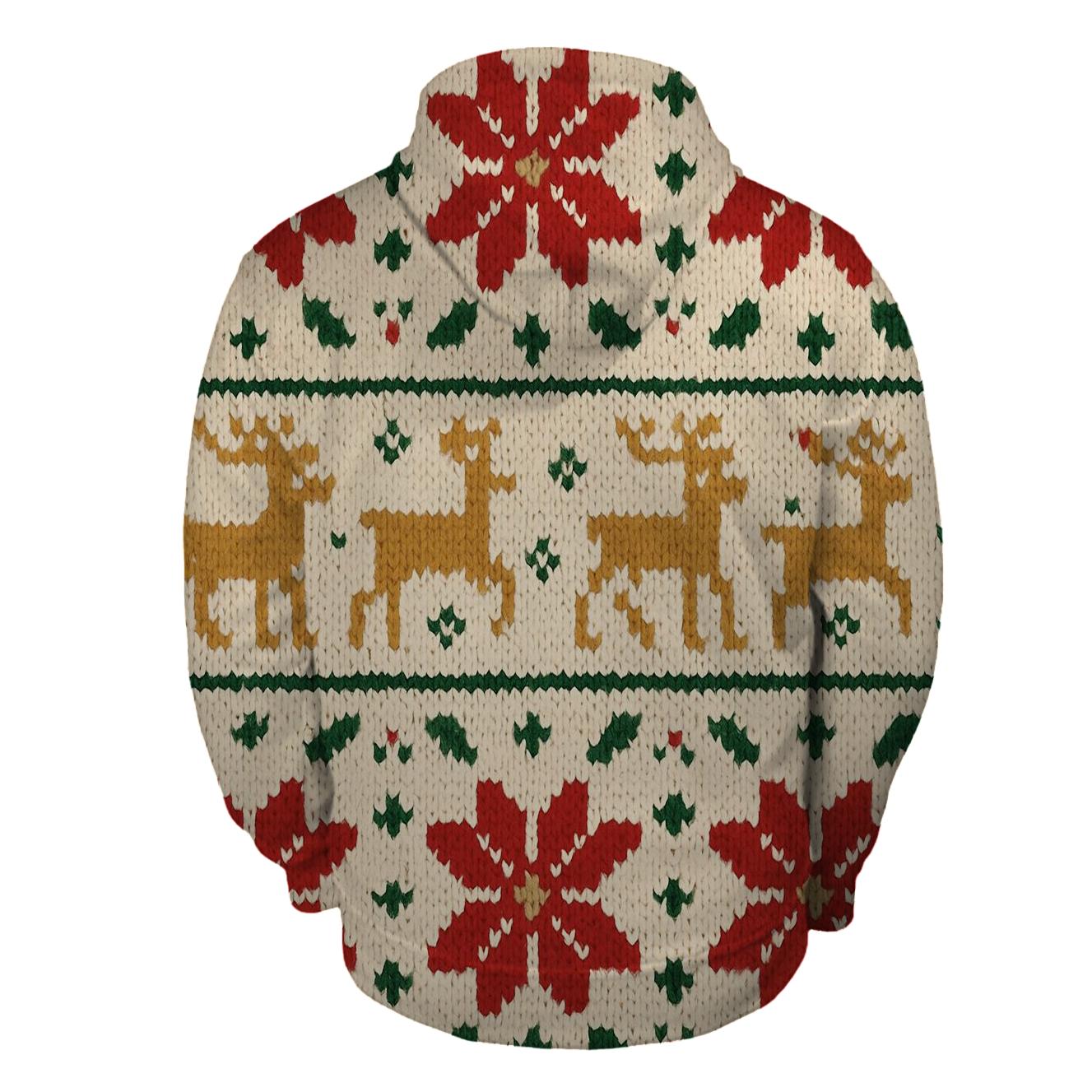 Pixel Poinsettia Parade Design hoodie designs
