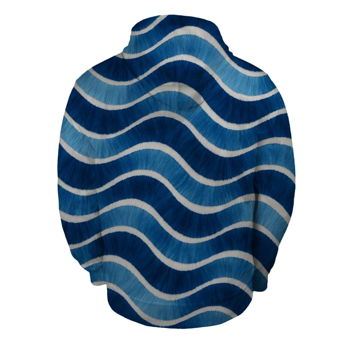 Bold Indigo Arashi Waves hoodie designs
