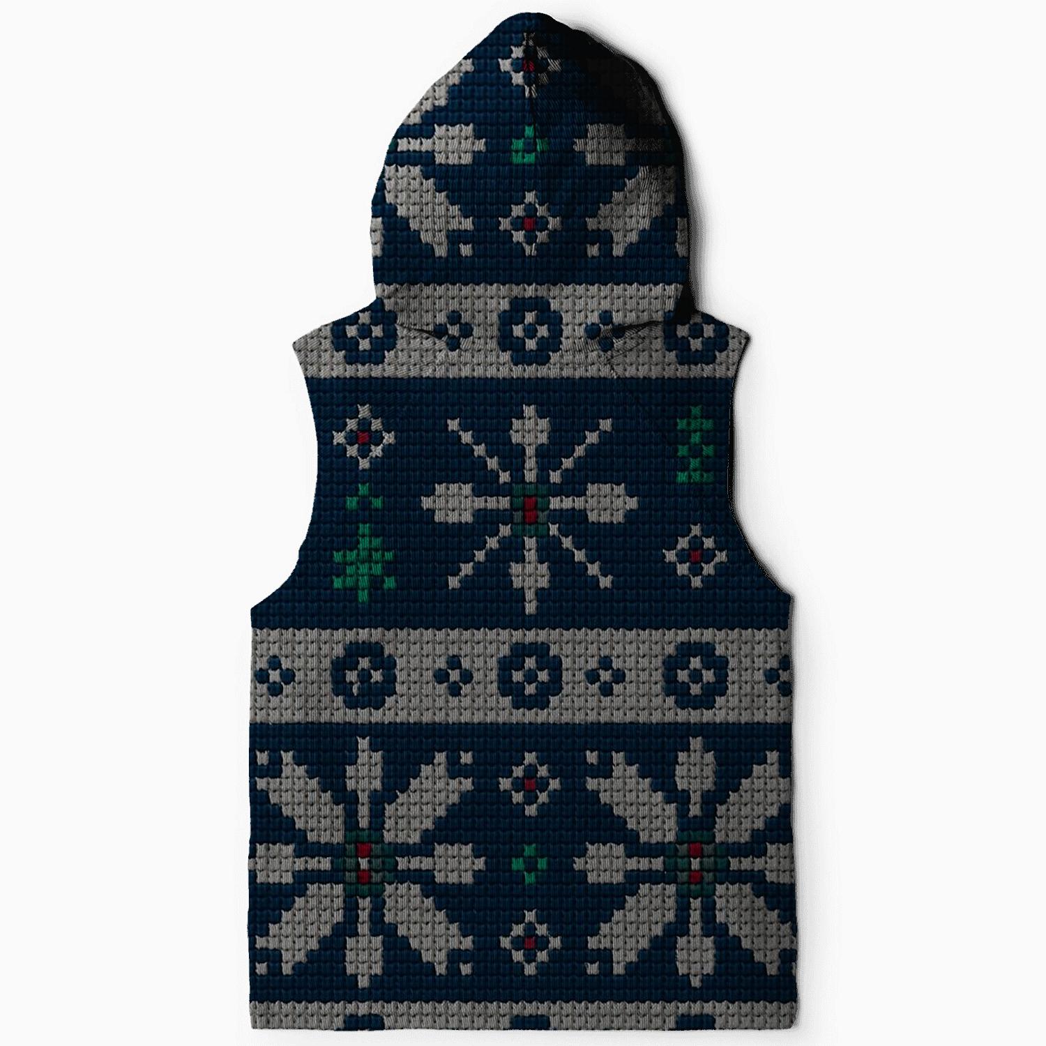 Snowflake Spinwheel Rows Design printed hoodies