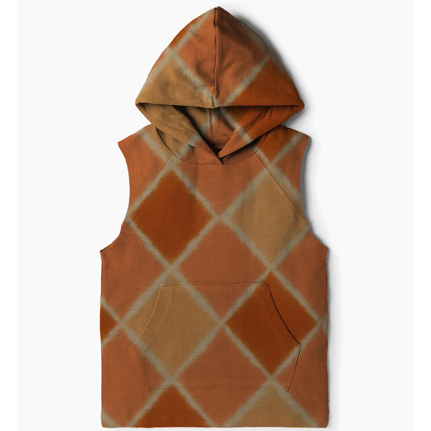 Sunset Itajime Diamond Grid heavyweight hoodies