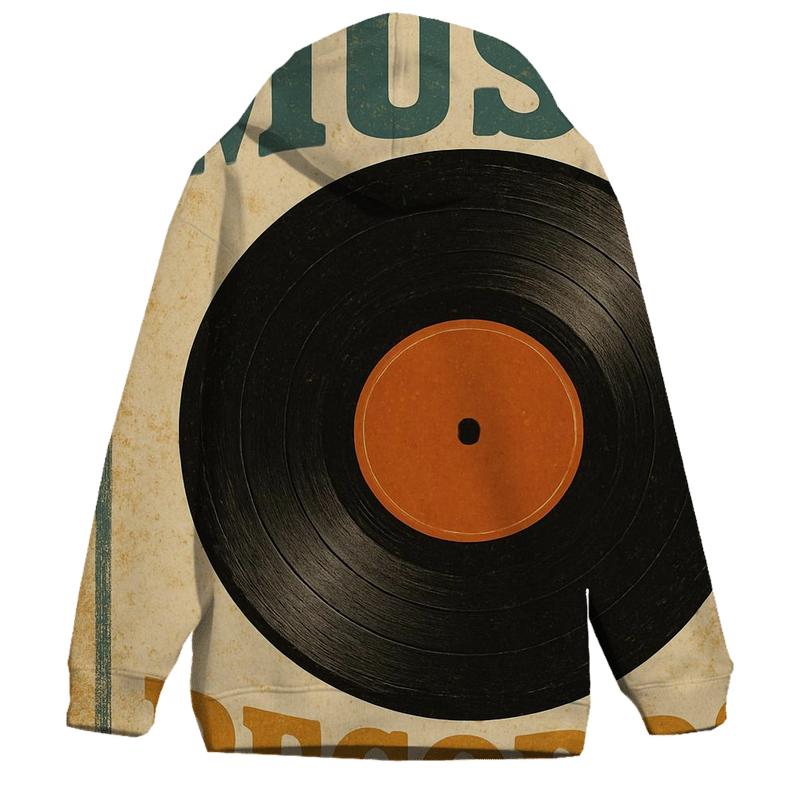 Vintage Vinyl Record Store Poster hoodie trends