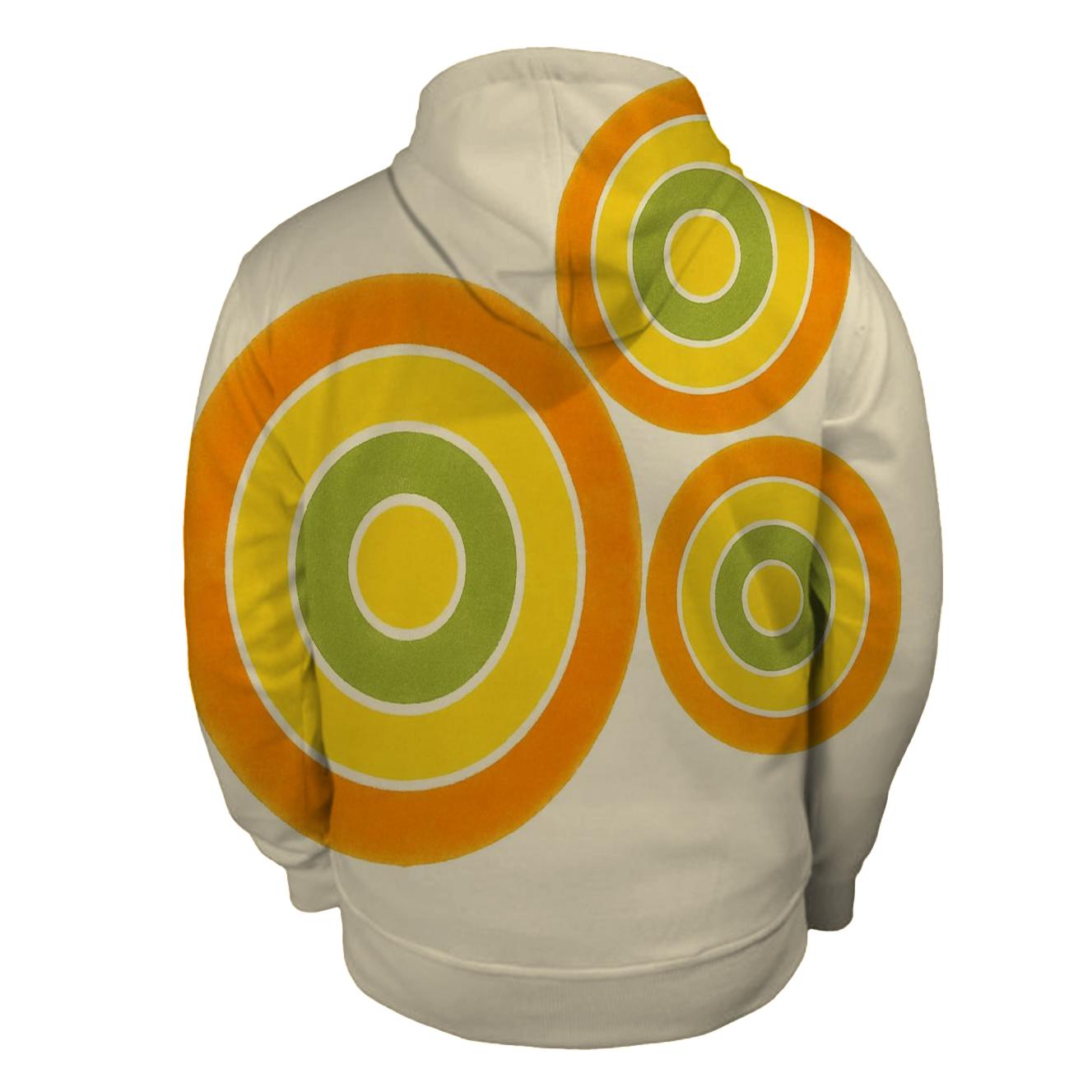 Citrus Bullseye Cluster zip-up hoodies