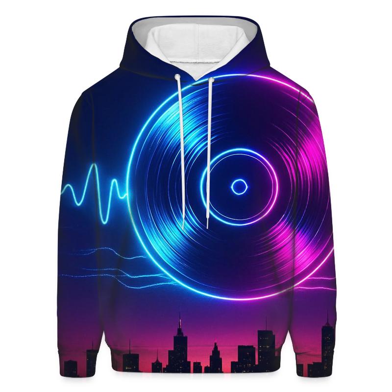 Neon Vinyl Horizon designer hoodies