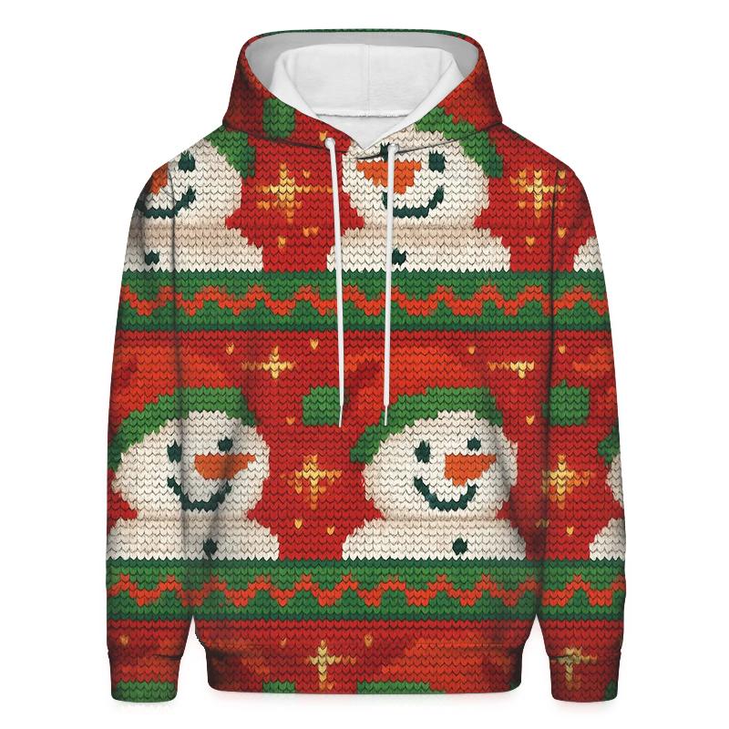 Snowman Elf Hat Mosaic Design custom hoodies