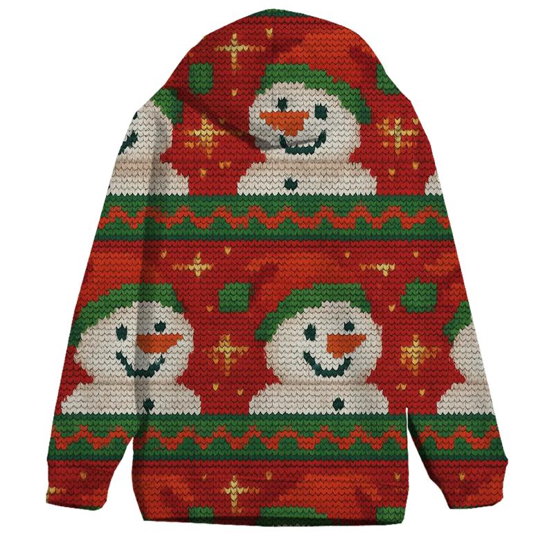 Snowman Elf Hat Mosaic Design custom hoodies