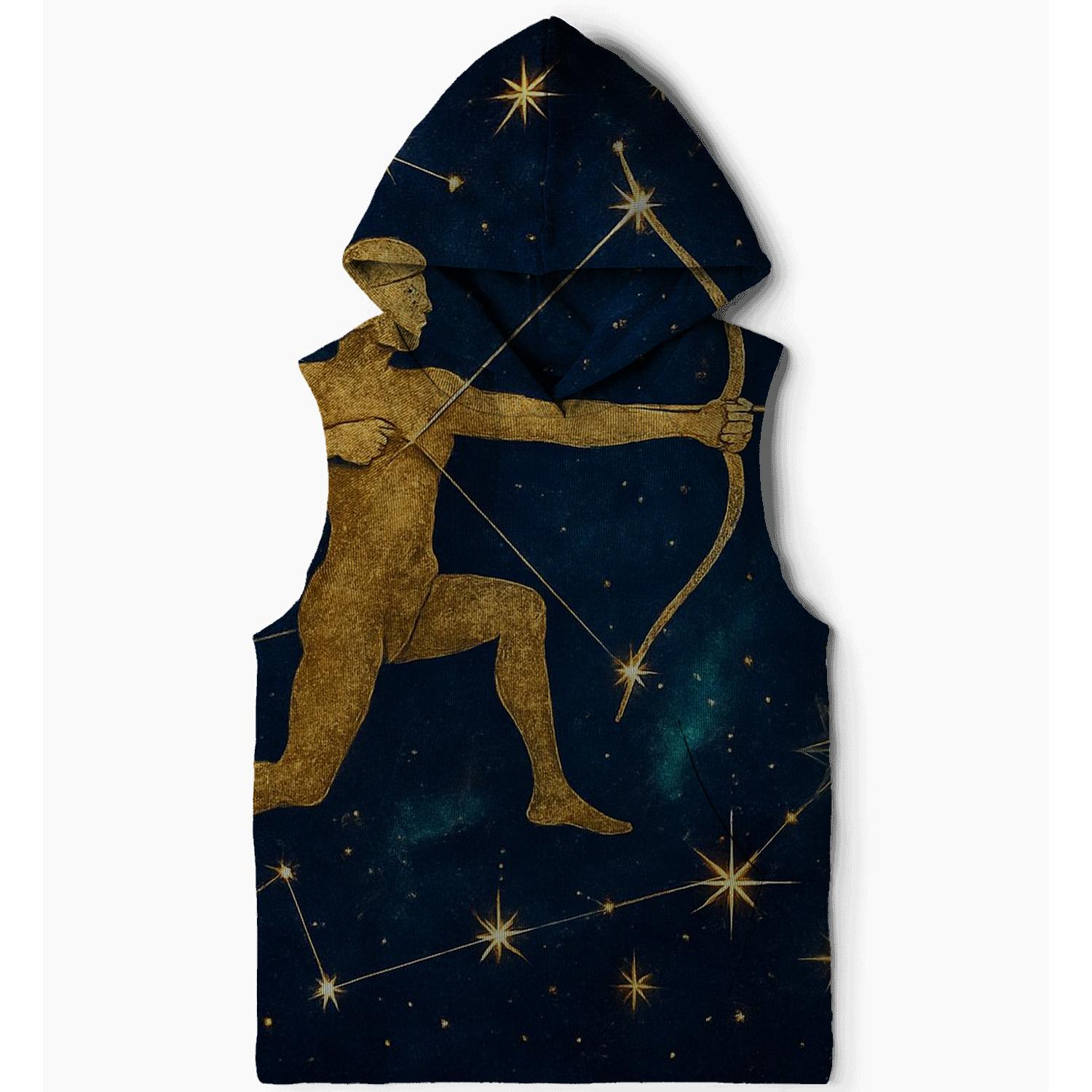 Cosmic Sagittarius Archer Star Map designer hoodies