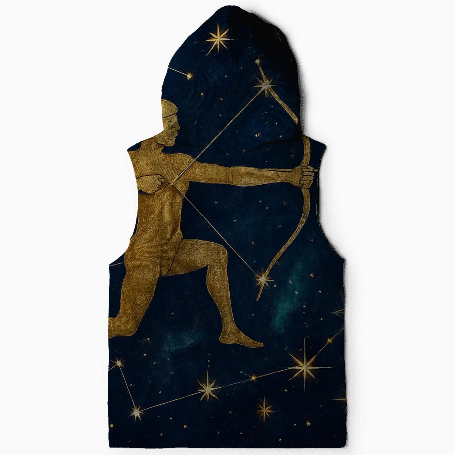 Cosmic Sagittarius Archer Star Map designer hoodies