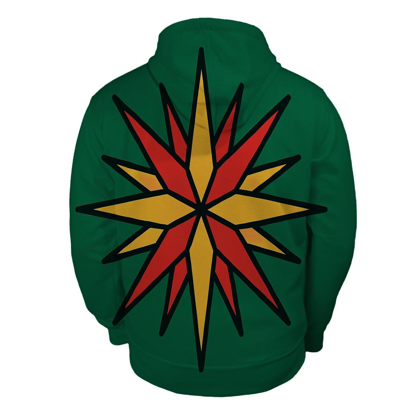 Radiant Christmas Starburst zip-up hoodies