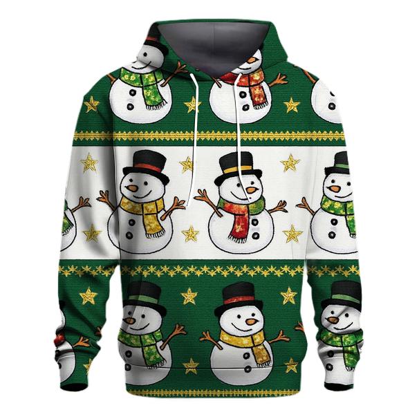 Tinsel Garland Snowman Tapestry Design hoodie designs