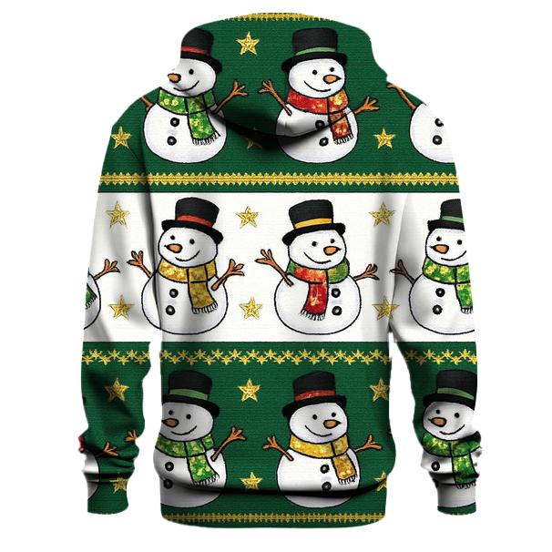 Tinsel Garland Snowman Tapestry Design hoodie designs