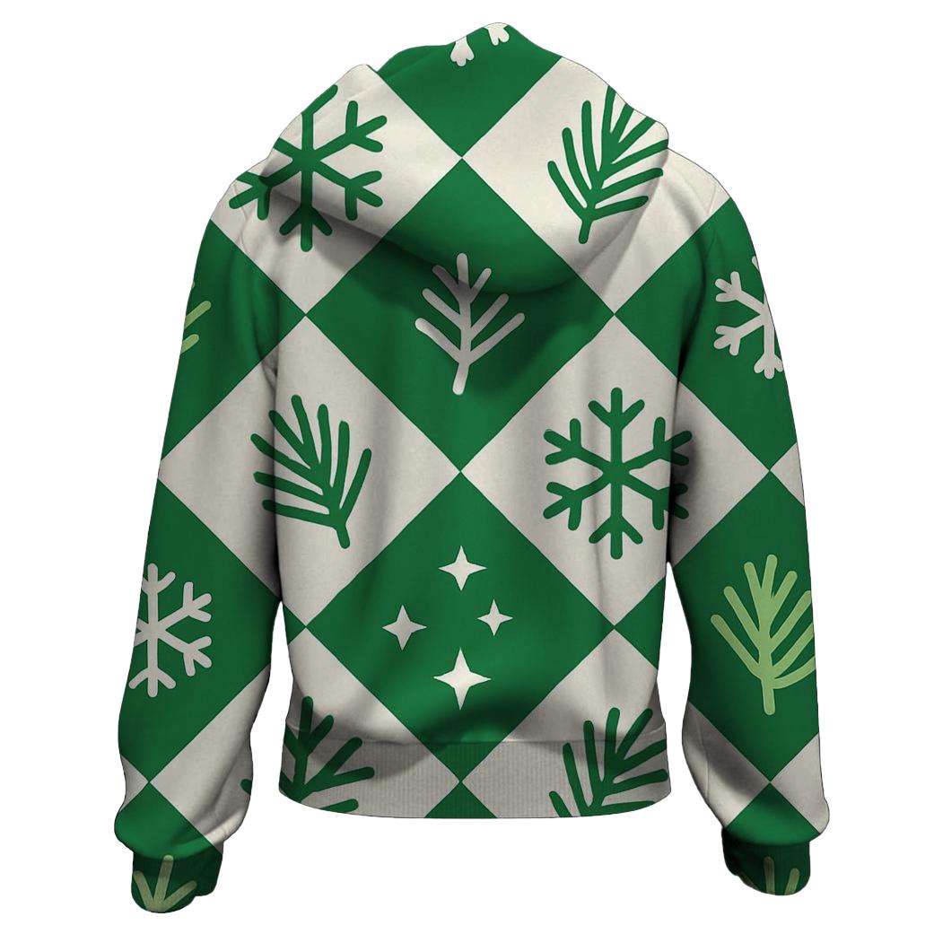 Snowflake Tile Serenade zip-up hoodies