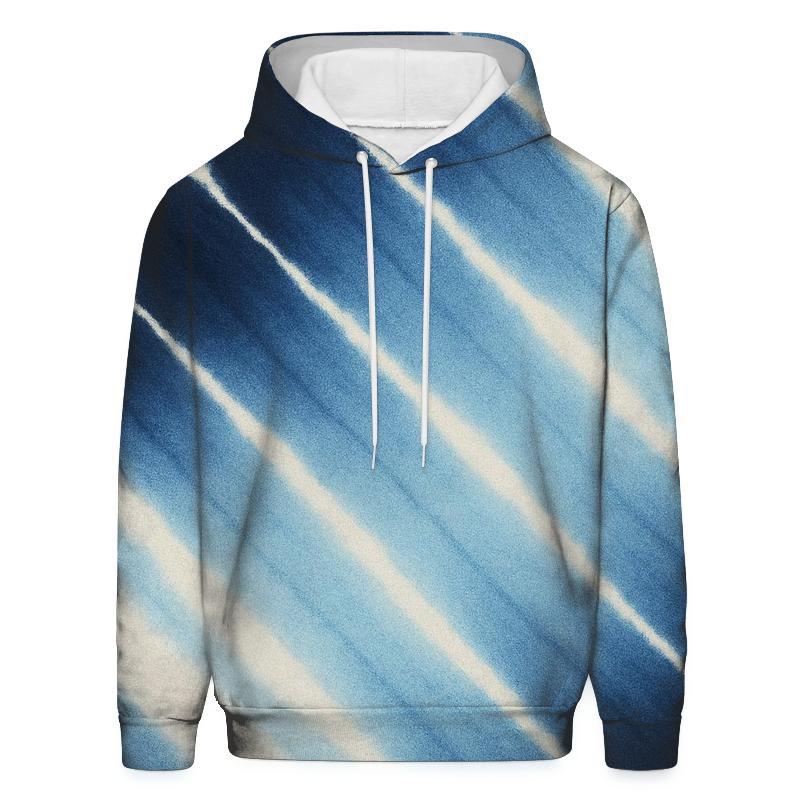 Indigo Arashi Cascade printed hoodies