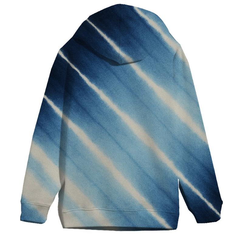 Indigo Arashi Cascade printed hoodies