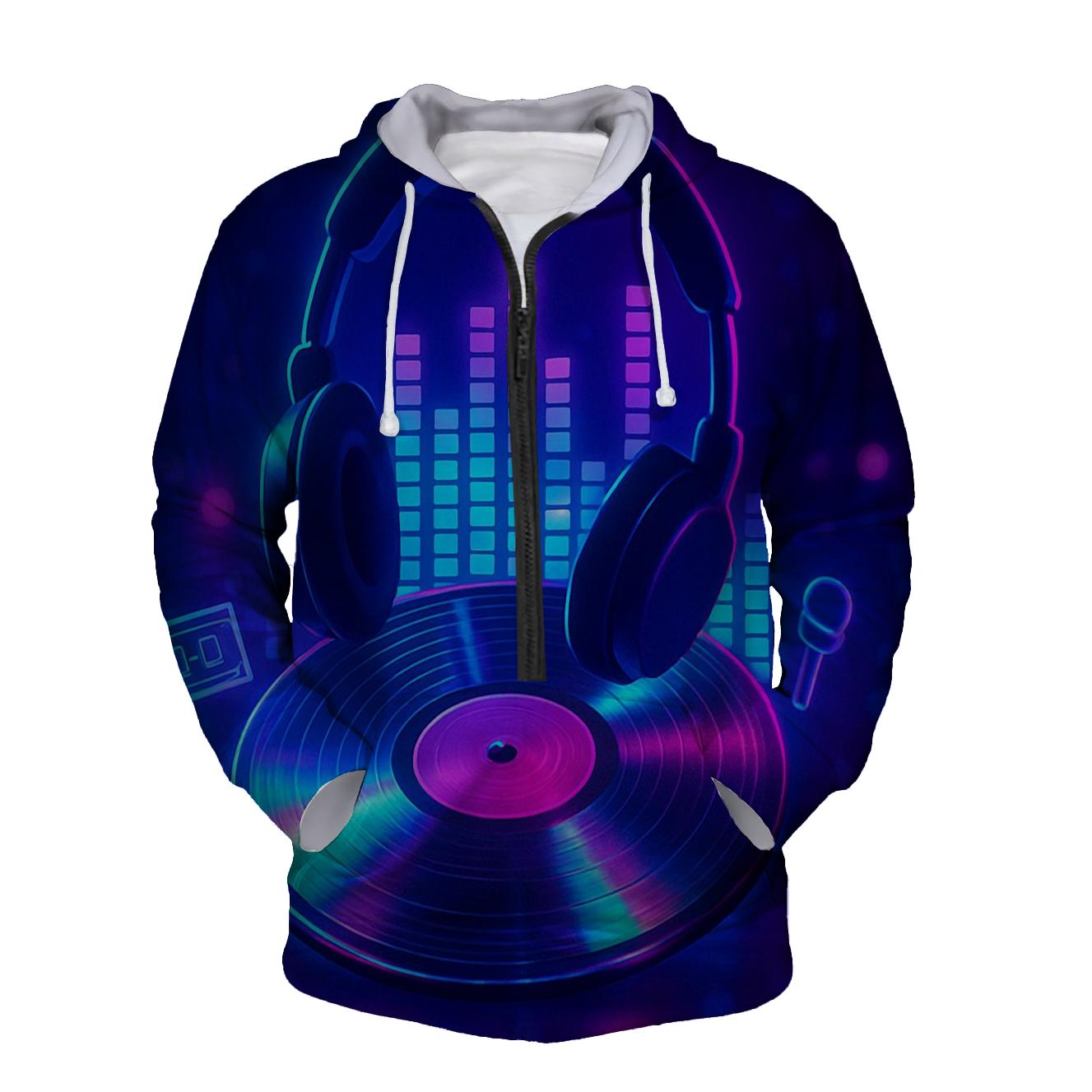Neon Vinyl Pulse hoodie styles