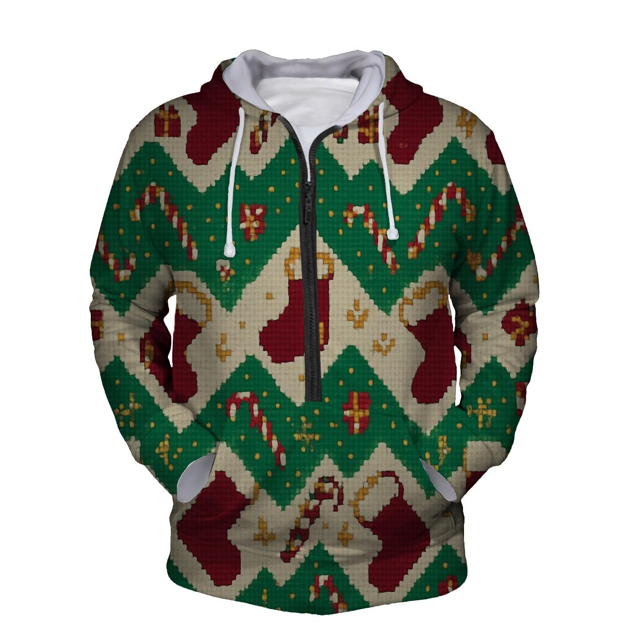 Candy Stocking Chevron Patch Design lightweight hoodies