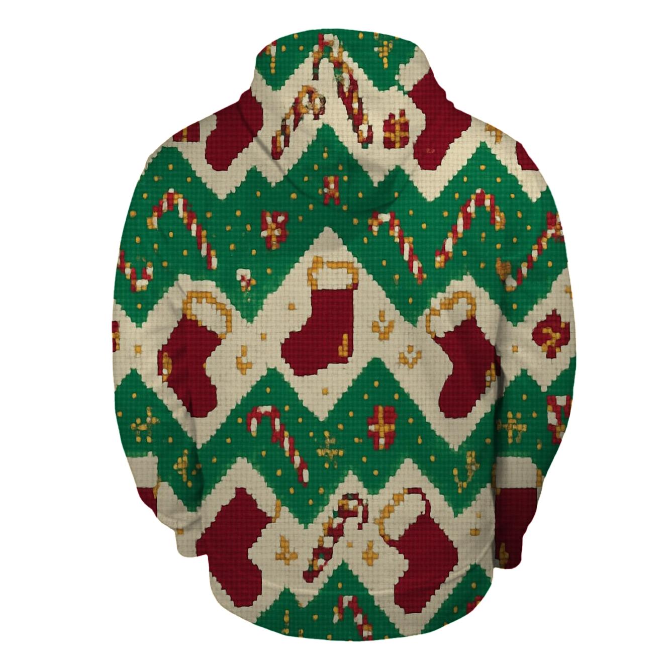 Candy Stocking Chevron Patch Design lightweight hoodies