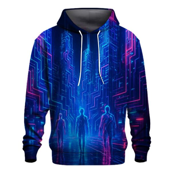 Neon Circuit Dreamscape hoodie styles