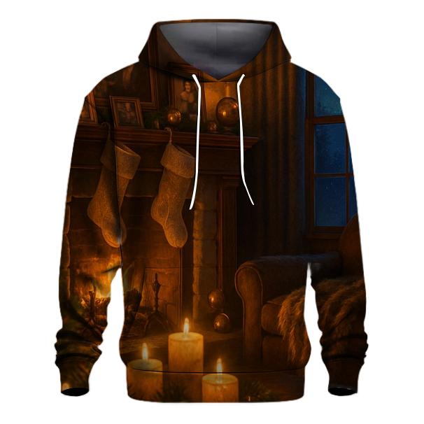 Starlit Hearth Of Evergreen Dreams printed hoodies