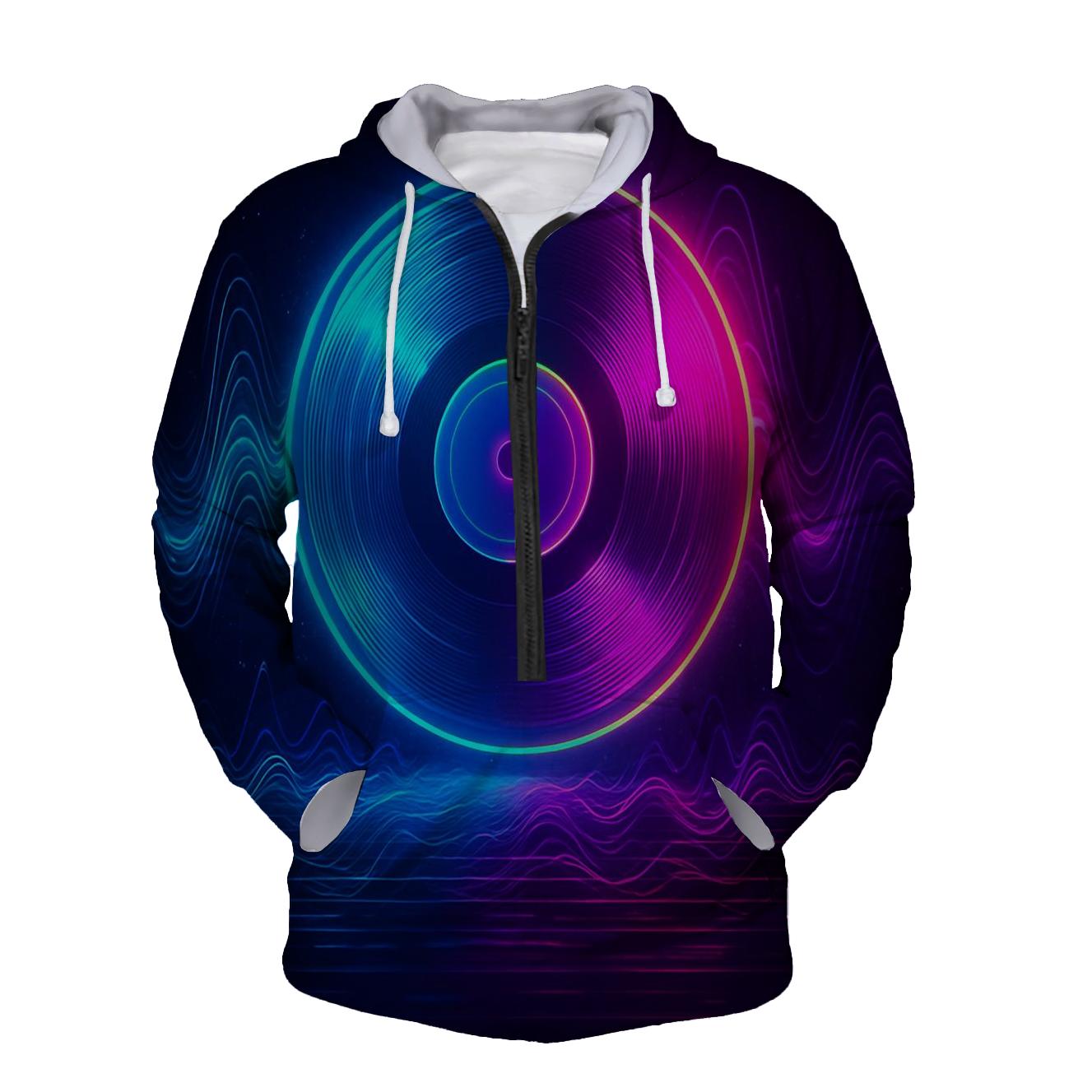 Holographic Neon Vinyl designer hoodies