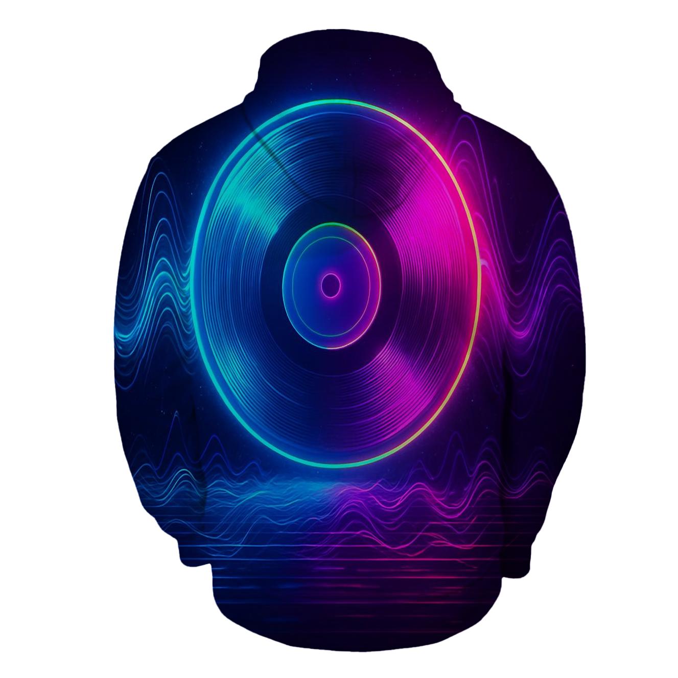 Holographic Neon Vinyl designer hoodies