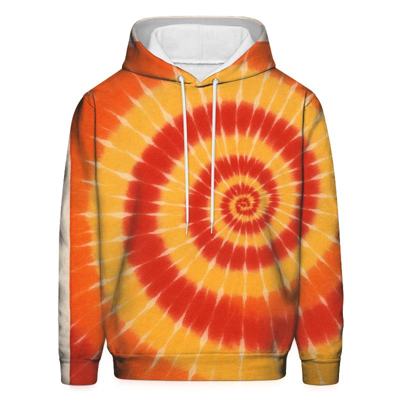 Radiant Spiral Burst embroidered hoodies