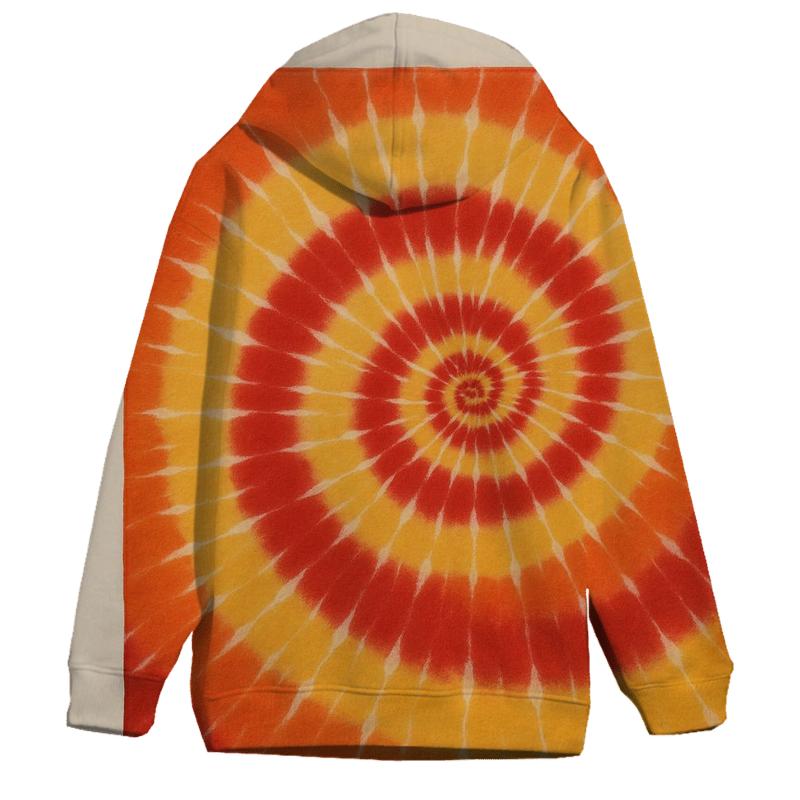 Radiant Spiral Burst embroidered hoodies