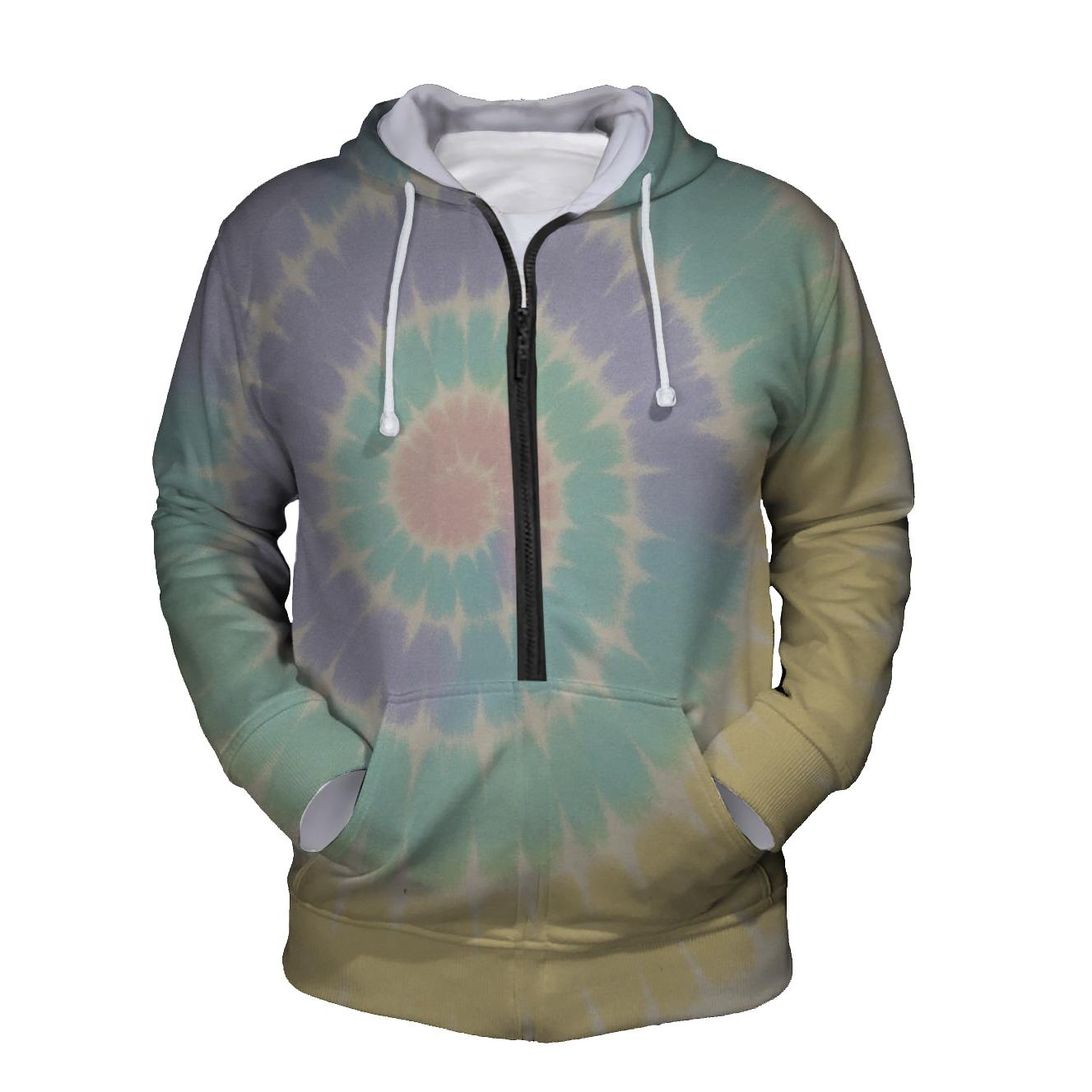Pastel Spiral Cascade graphic hoodies