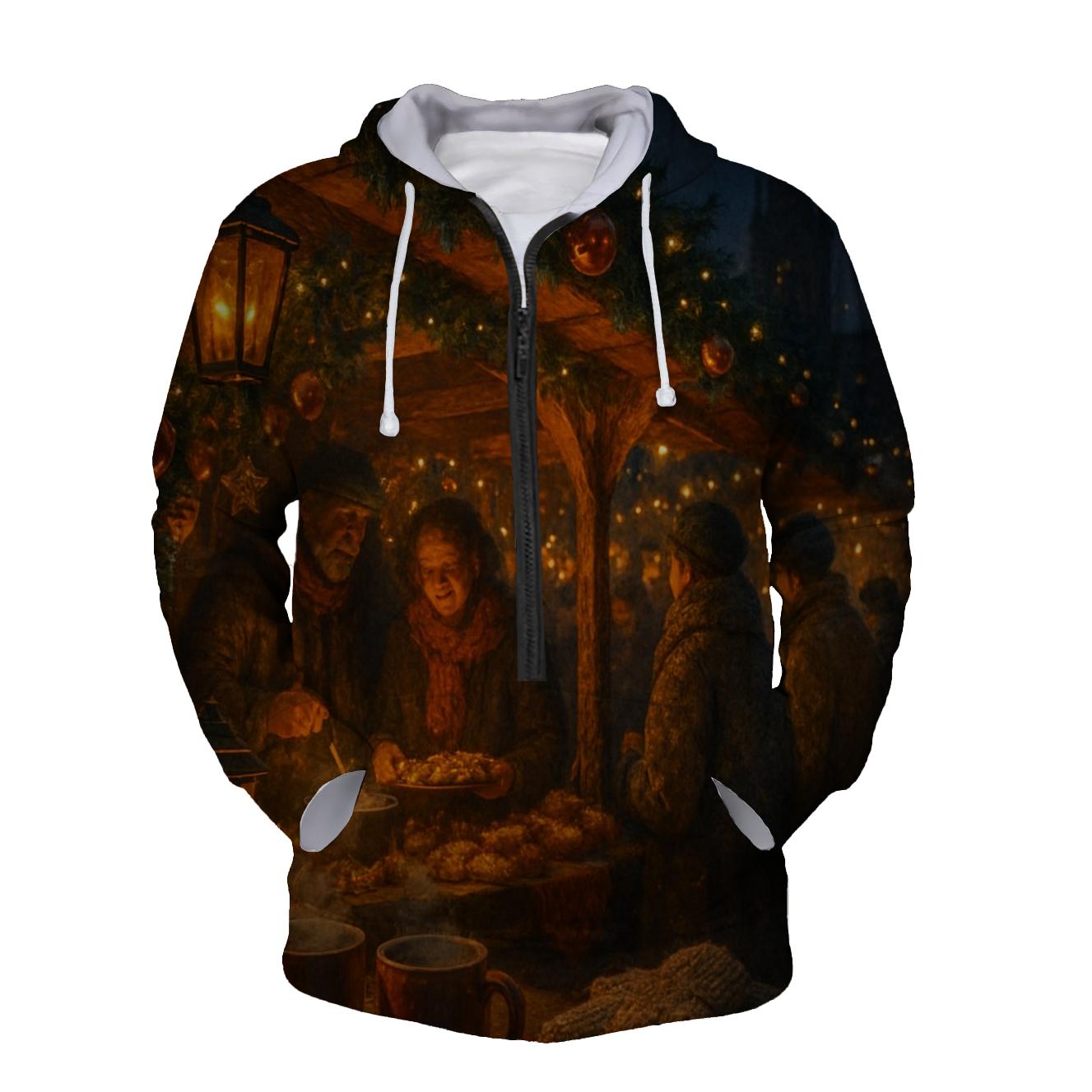 Market Night Garland printed hoodies