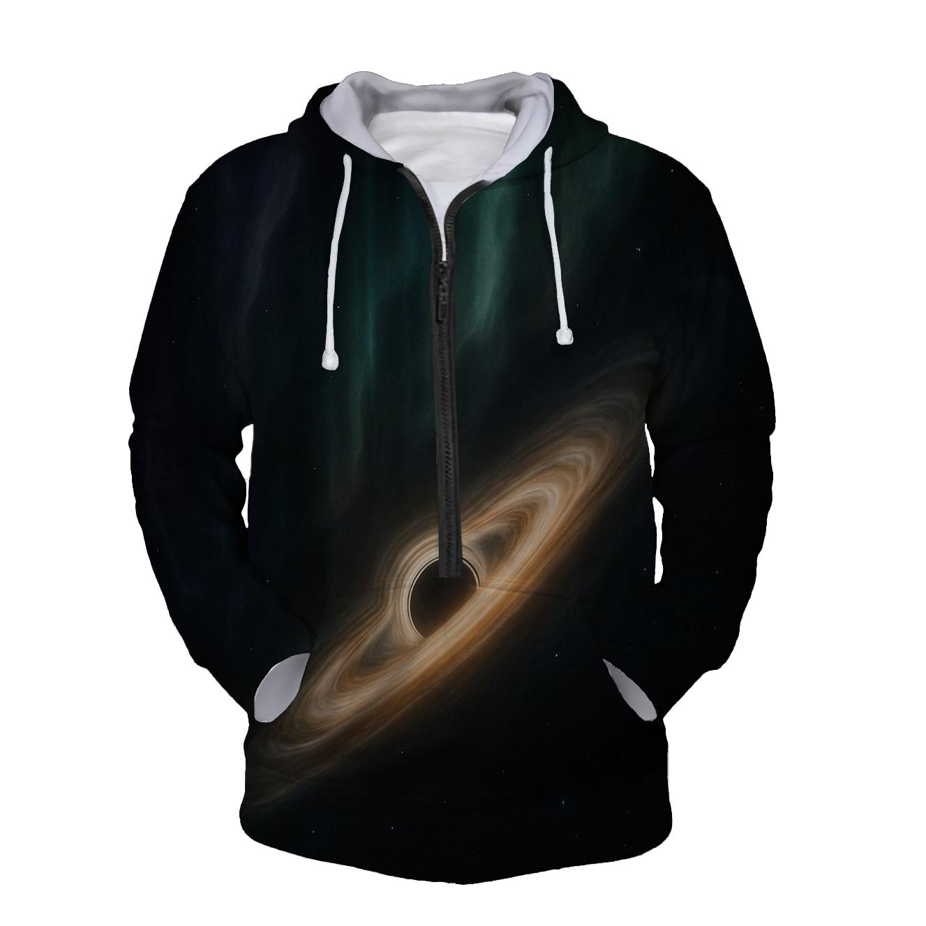 Aurora Accretion Curtain printed hoodies